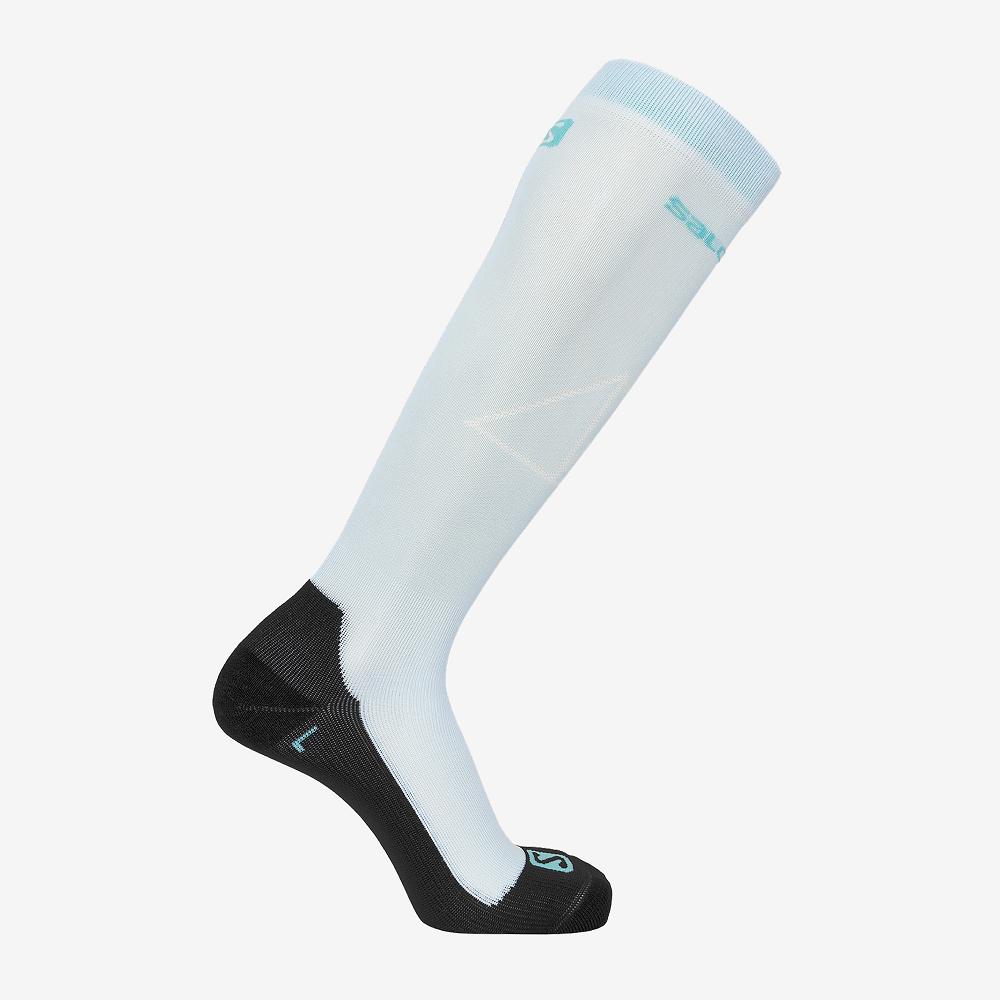 Salomon QST - Mens Socks - White - NZ (60473-ISJB)
